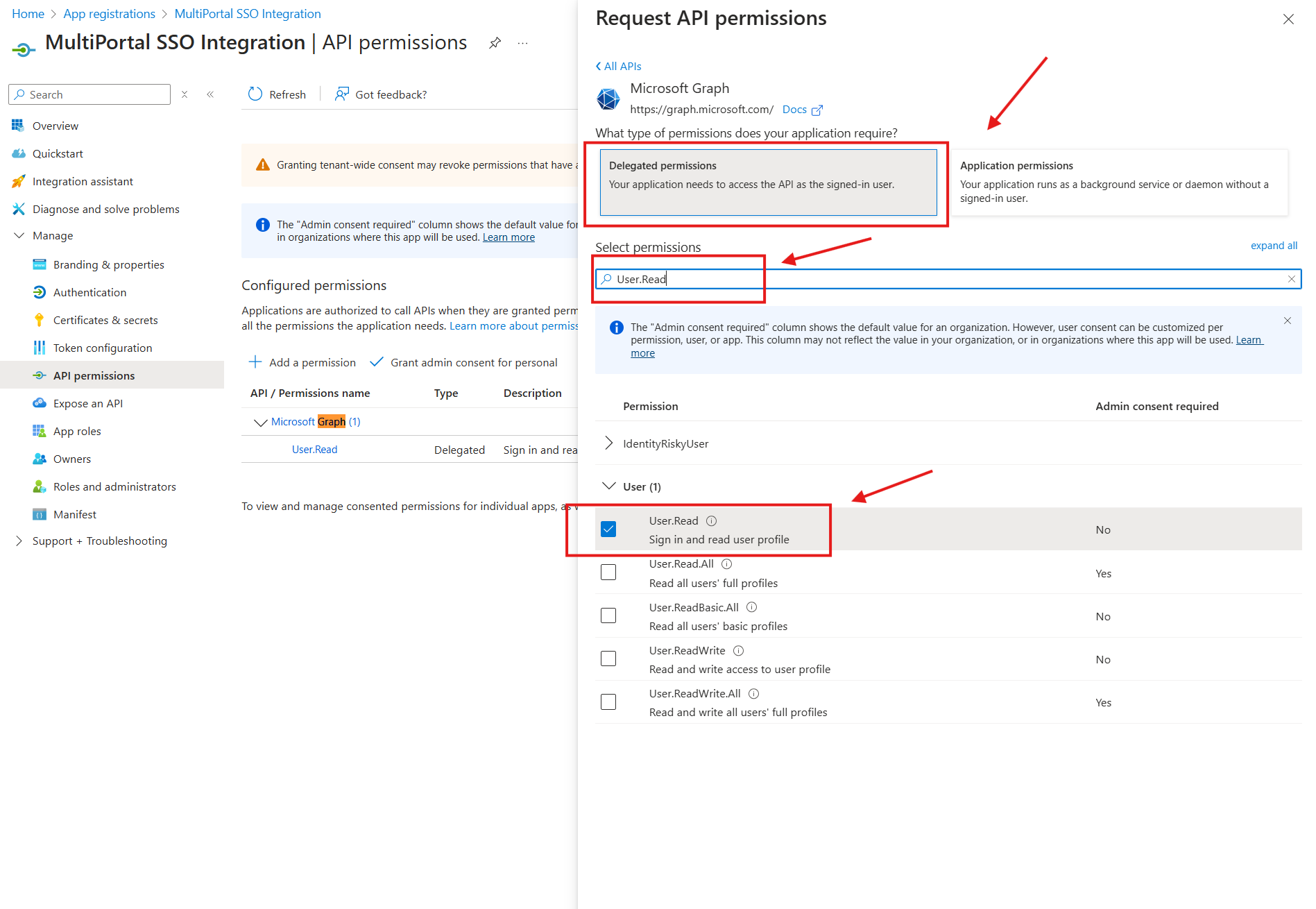 microsoft-sso-select-delegated-permissions-check-user-read.png